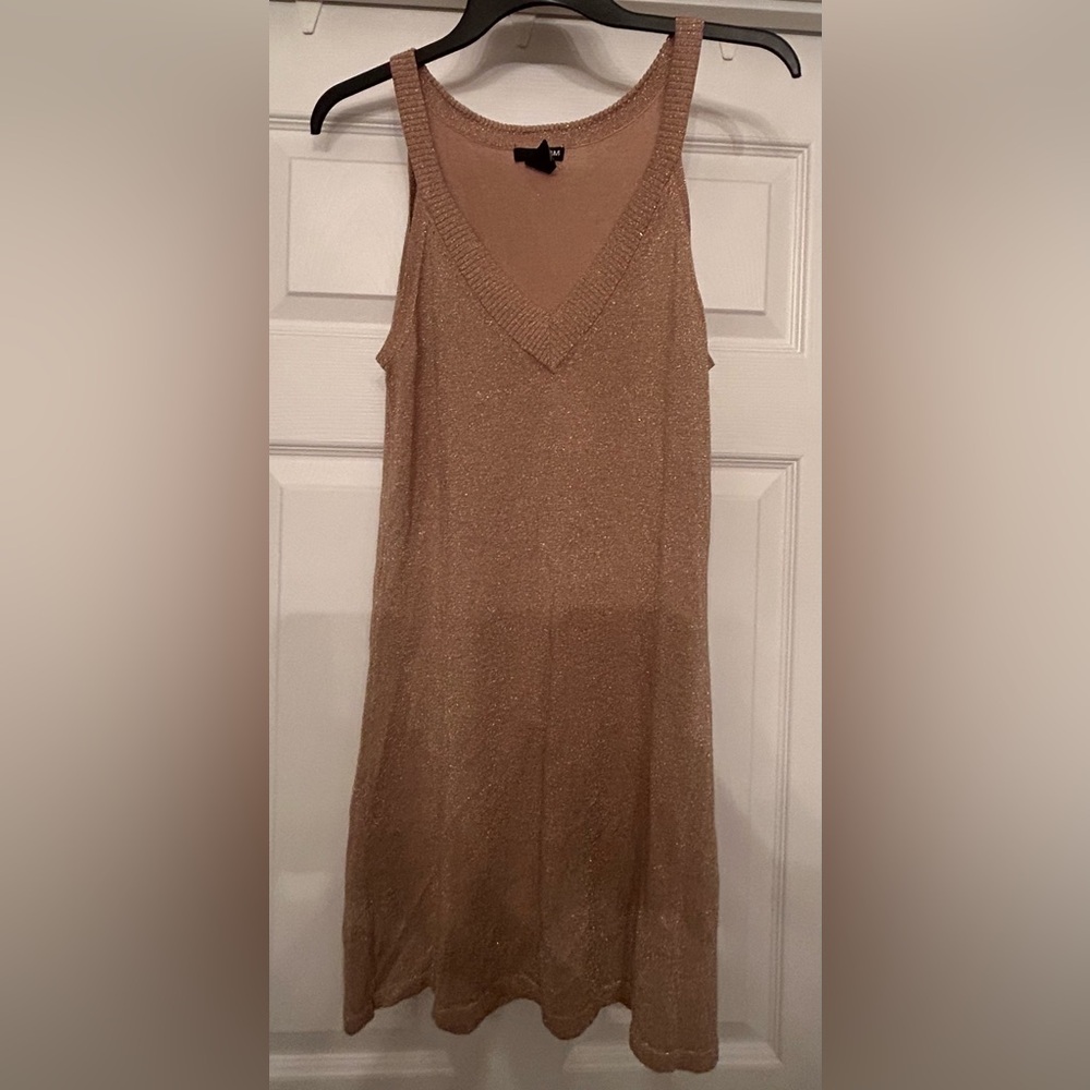 H&M Gold Sweater Tank Dress
